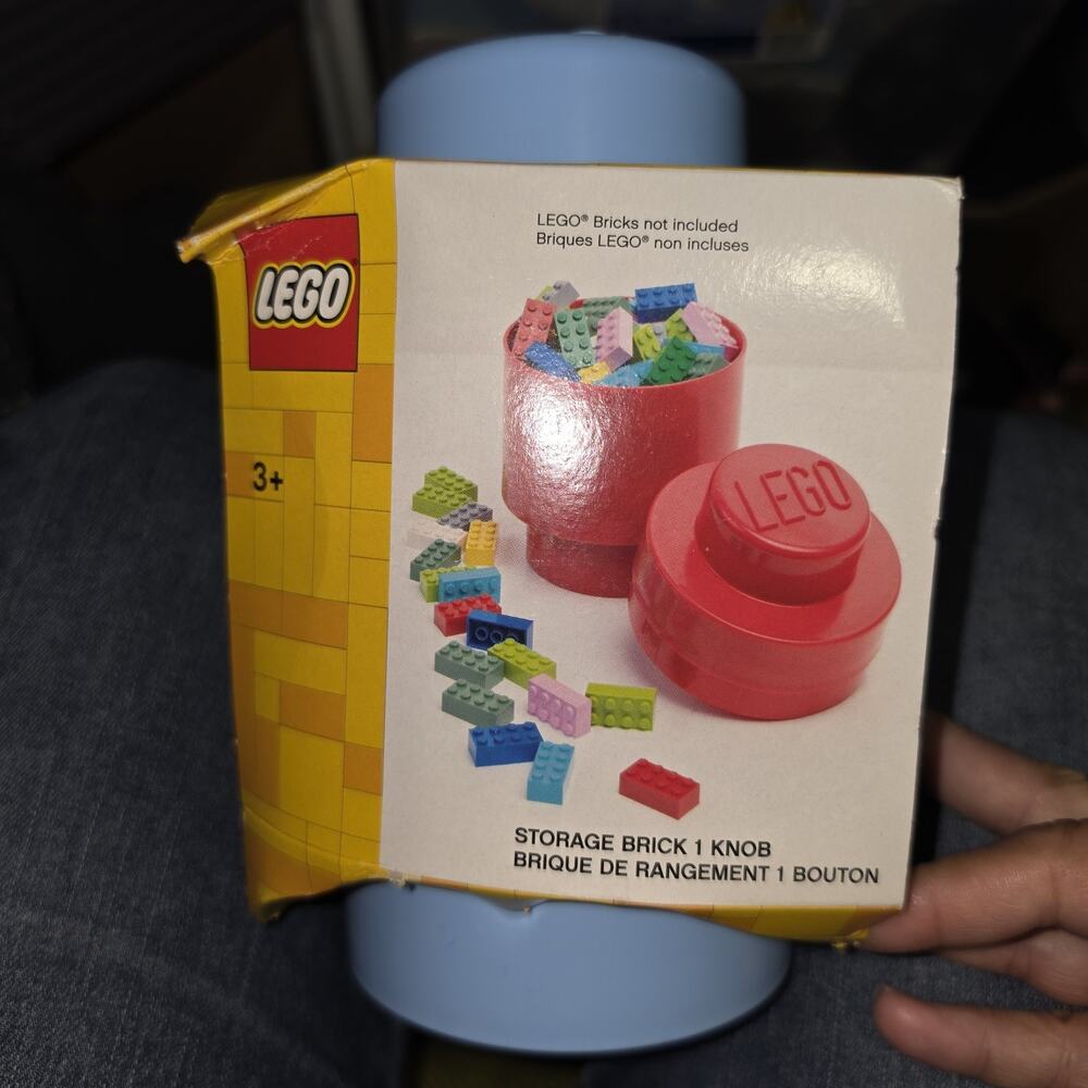 Lego Storage Brick 1 Knob Blue NIP storage only